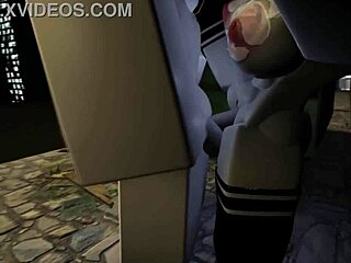 Kyller Performs Intense Blowjob in Alley RR34 Scene