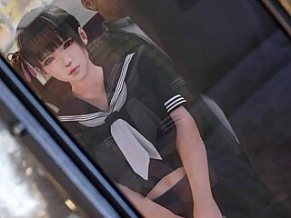 Koharu Bent Over and Nailed Hard in Train Scene.