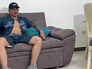 Seducing skinny latina colombian roommate with big tits and ass