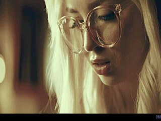 Lexi Lore and Melody Marks explore girl-on-girl pleasures with pierced nipples. Their muff diving and scissoring lead to screaming orgasms.