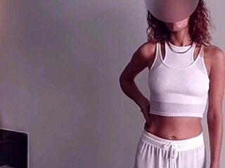 Skinny French Girl Sucks Mexican Guy in Hot Bedroom Blowjob!