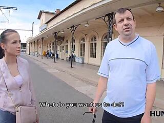 Czech Wife Nailed by Stranger While Husband Watches for Ride Home