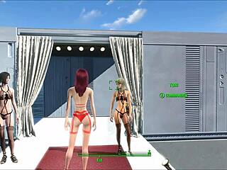 Fallout 4 character models sexy lingerie. In hentai anime style.
