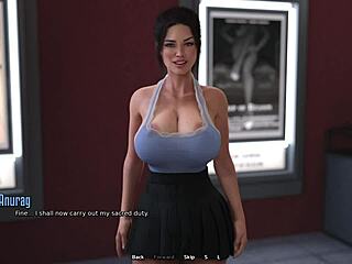 Yo, my horny stepsister sneaks a blowjob during our movie night in 3D hentai!