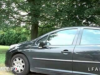 French cougar teacher teases in lingerie during private lesson