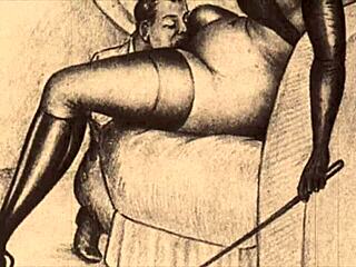 Vintage erotic drawings retro fantasies ko life deti hain.