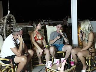 Swingers in Lingerie Tease With Sloppy Brazilian Blowjob Action