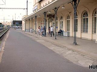 Czech Wife Nailed by Stranger While Husband Watches for Ride Home