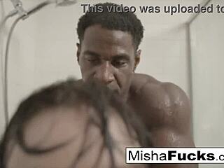 Hot Shower Sex With Huge Jax and Tiny Misha in Steamy Action!