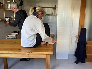 Provocative Sentence case Can hot wife resist banging neighbor on kitchen table today?