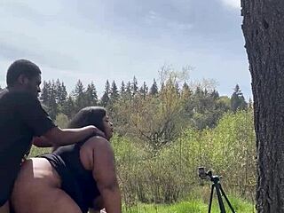 sexy chubby remi rides bbc outdoors
