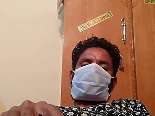 Hot Gay Masturbation in Wife’s Silk Gown