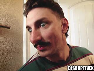 Gay Roommate Sneaks Into Shower for Steamy Rimjob Action