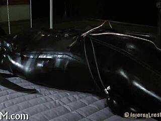 Bound captive in intriguing bondage, delving into sadomasochistic world of pain and pleasure