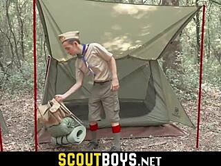 Massive Dick Stretches Little Gay Twink Ass Bareback in Woods! 🌲