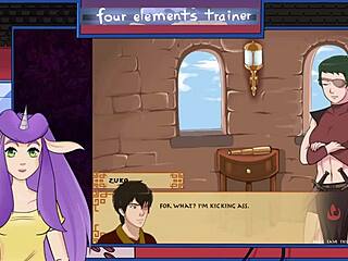 Avatar The Last Airbender Four Elements Trainer Part 21 Showering Azula!