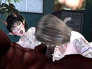 Black man has hardcore sex with two white women in an F2M threesome