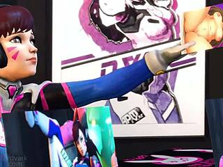 D va engages in blowjob and masturbation with fuckbuddies.