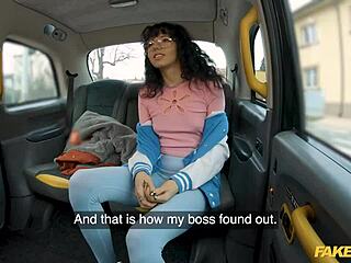 Hey, she's just 18 but needs that big cock in the fake taxi