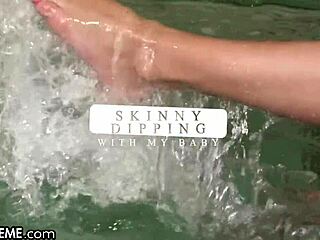 Why does cute teen 18+ dive into pool fun with gilf neighbor?