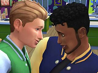 Owen watches crush Jake get pounded by professor in Sims 4. Wicked Whims brings wild college group action!