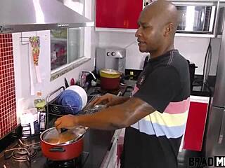 romantic dinner turns into hard anal fucking!