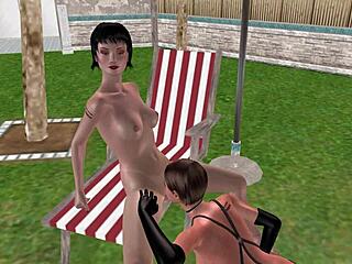 Cute lesbian girls lick pussy