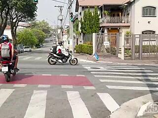 German milf Dirty Tina bangs teen and his buddy in wild threesome