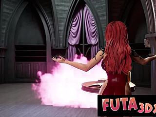 futa3dx redhead fucked by blonde big dicked futa demon