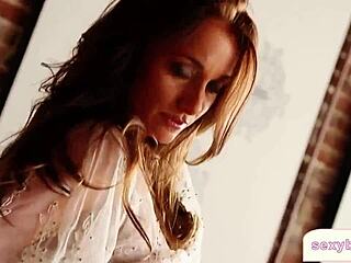 Sexy Babe Rips Clothes To Unveil Big Tits In Lingerie