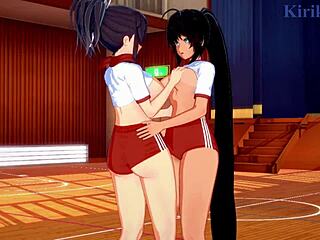 Asuka and Homura engage in intense lesbian sex in Senran Kagura hentai