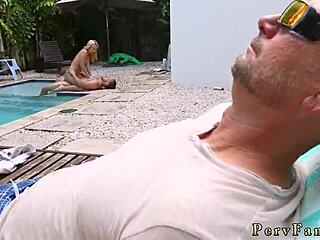 horny teen couple explores first time sex in summer homemade video