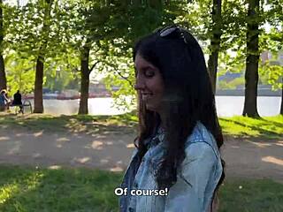 girlfriend cums in public park under my toy control