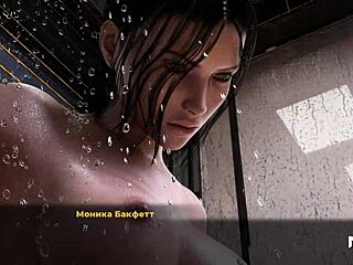 Animated hentai with tongue action in a fashion business setting