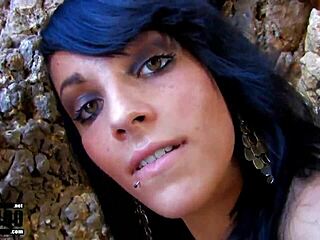 two hot brunettes fuck roughly on the beach