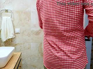 The nurse was masturbating when the man caught her. She gave him a prostate massage instead of fucking.