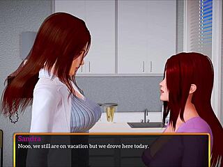 My New Family 402 - Cartoon Game With Brunette And Redhead