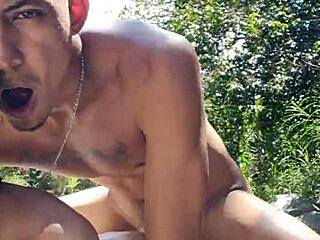 Intense threesome with two hot brunettes riding hard at the beach