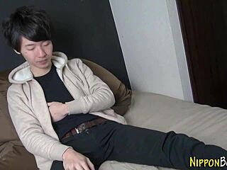 Asian teen 18+ goes gay for pay in shower