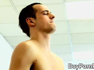 Young Gay Guy Gets Facial After Hard Anal Pounding