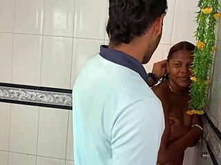 I seduce my stepbrother after he watches me bathe, feeling so horny