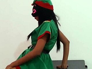 i’m stripping my christmas suit little by little while dancing sexy