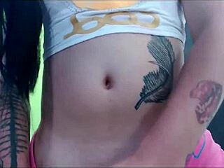 Trans Babe Teases in Pink Undies