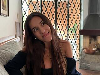 Busty skinny 18yo Brazilian teen gives POV blowjob at first casting