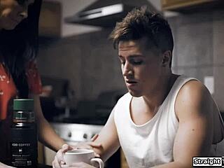 stepson demands to fuck both his stepmoms, will they give in to the taboo threesome?