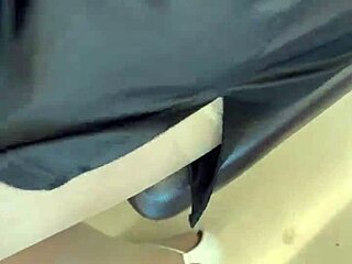 Asian ladyboy teases with new thong in store