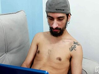 Sitting On My Friend's 23 Centimeter Monster Cock For Intense Gay Blowjob Action