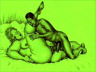 vintage cartoon hentai anime drawings from retro era