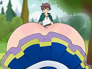 Aqua In Short Skirt Seduces Kazuma In Hentai Parody Of God's Blessing On This Wonderful World