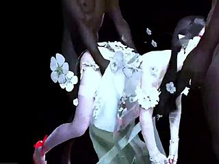 Hey, how do two BBCs slam that big-boobs chick in 3D?